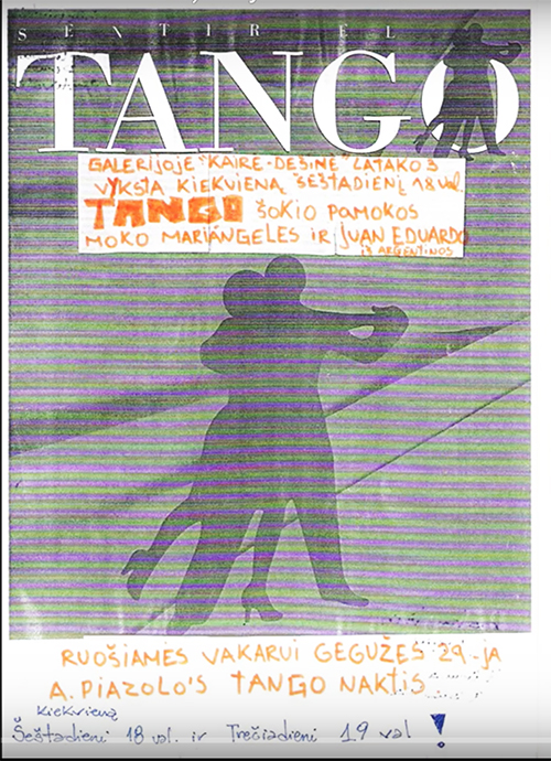 Tango pamokos Skelbimas 1999-03 WEB