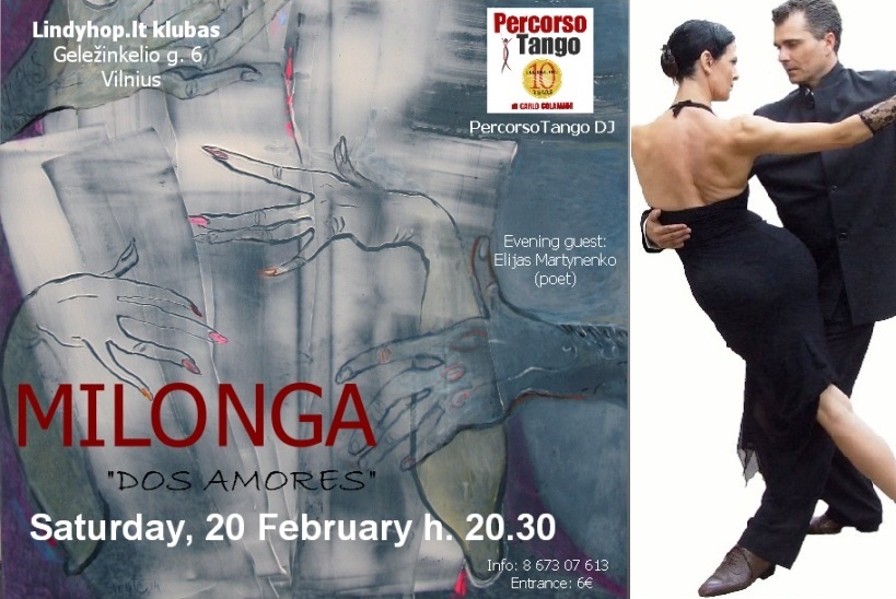 Sestadienio milonga Vilniuje nuo 2016-02-14